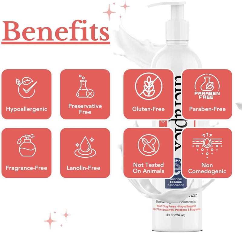 Theraplex Hydro Lotion - Daily Skin Moisturizer for Dry Skin, Hypoallergenic and Noncomedogenic, 8 oz - Image 3